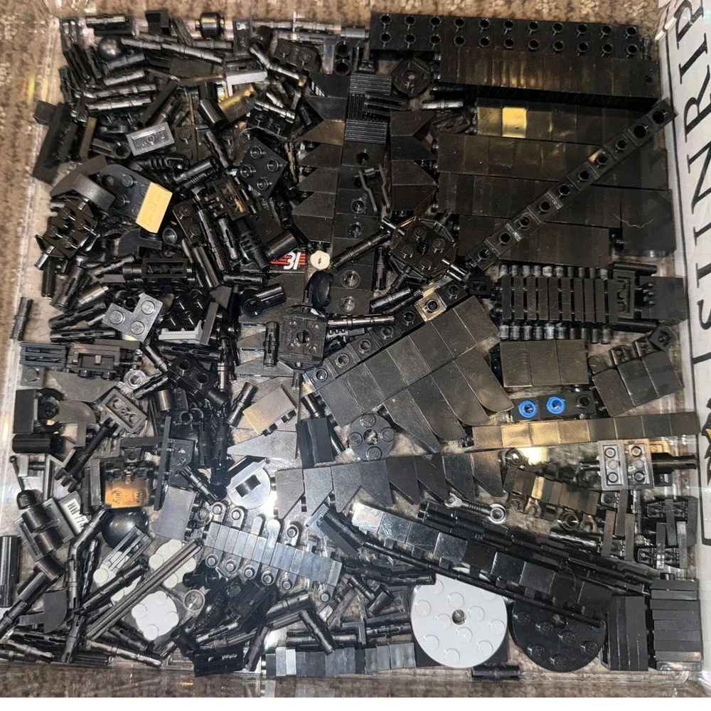 LEGO Black Bulk‎ Bricks Lot Mixed Specialty Pieces Plates Slopes Classic 2.4 lb